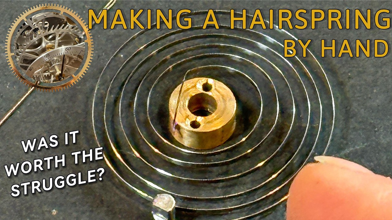 How to make a clock (or watch) hairspring by hand using files and ...
