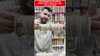 ₹ 50 Arabian Pakistani Indian Gold CZ Pearls Navataran Jewellery 1+1 Combo Bridal Bangle Sets Purses