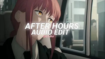 after hours (Instrumental) - the weeknd [edit audio]