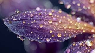 4K Nature Screensaver | Macro Water Drops on Flower Petals for TV | Relaxing TV Art screenshot 4