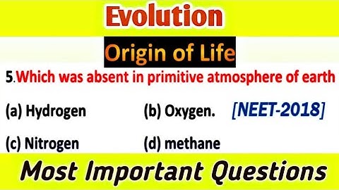 Evolution MCQ| Origin of Life | evolution mcq for neet 2023