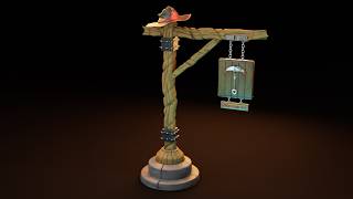 Shipwreck Sign Full Process (timelapse) | Made in Blender