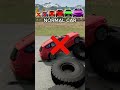 ⚡"From small to huge cars against 50 giant tires!" #usa #shorts #bmw #big #small #car #crash #games