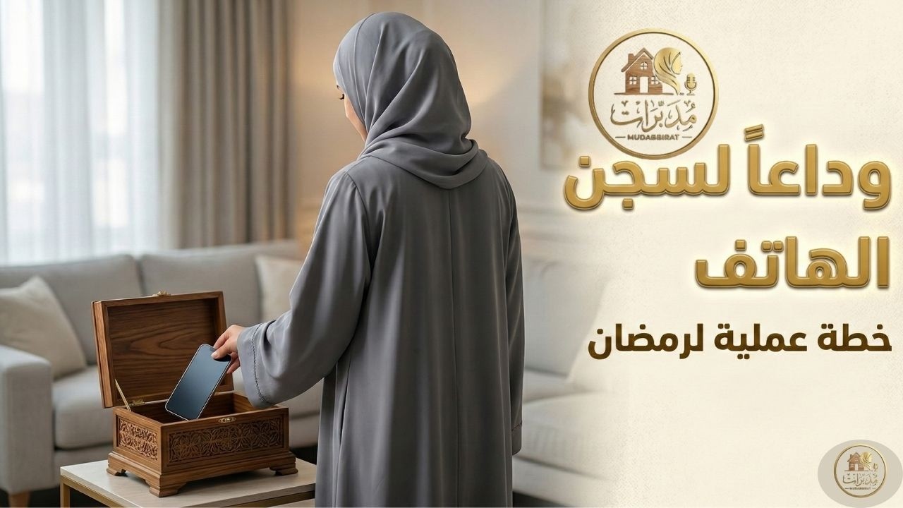 العنوان: استعيدي رمضانكِ من سجن الهاتف! 📱🚫 | خطة عملية للتحرر من الإدمان الرقمي