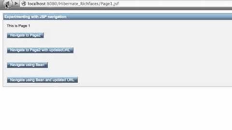 Navigation flows using JSF 2.0