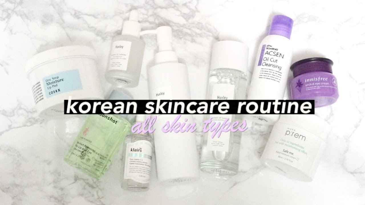 Minimal Korean Skincare Routine for ALL Skin Types (Nighttime) - YouTube