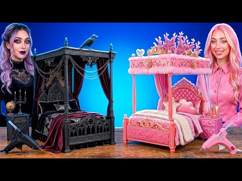 Kawaii vs Pink Goth Bedroom! 🎀🖤 Extreme Transformation