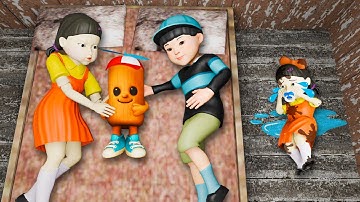 Squid Game Doll Family - New Baby in Granny House | Funny Animation