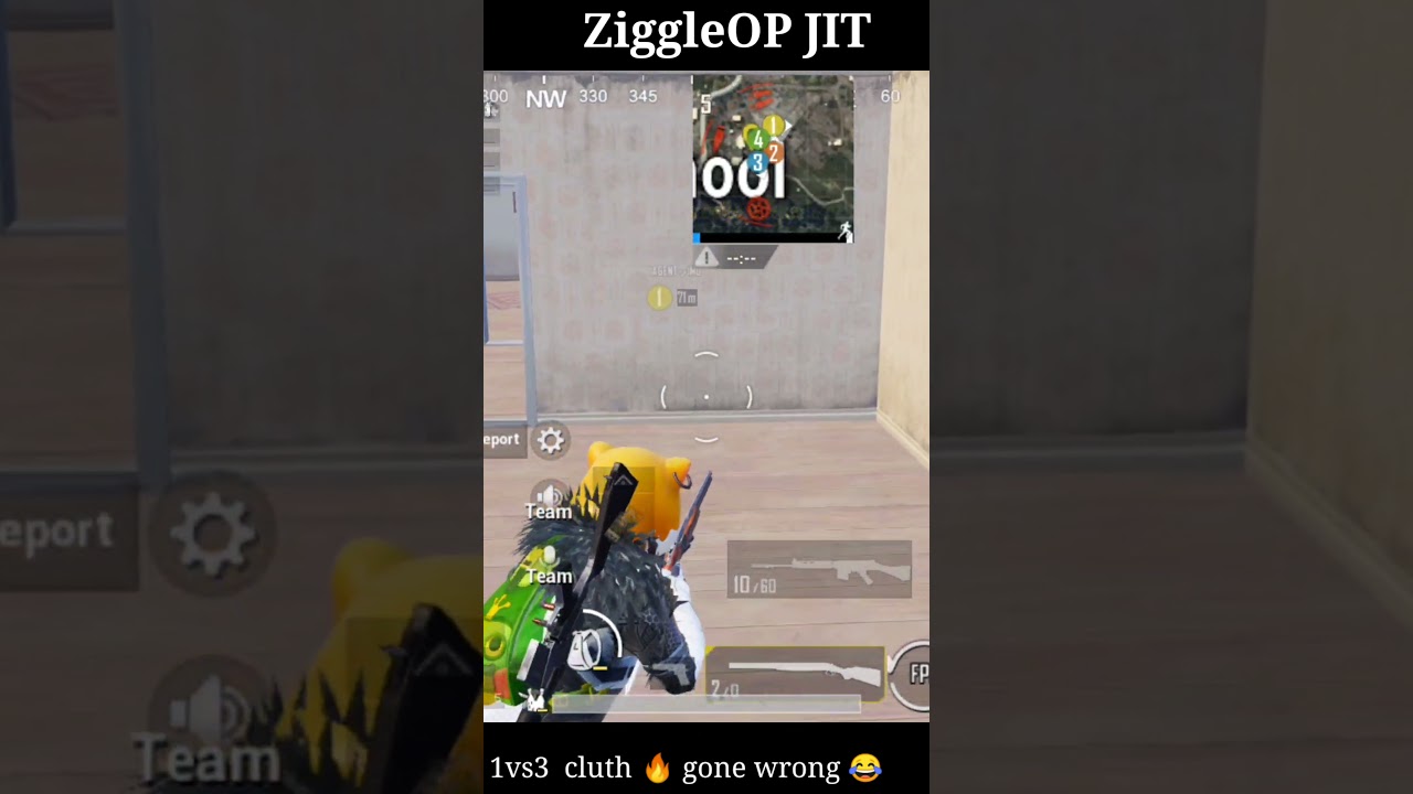 1vs3 cluth 🔥gone wrong 😂 short in pubg mobile ! ZiggleOP JIT ! 