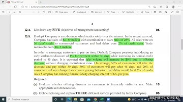 Management Accounting Lecture 29 [10-05-2022] - PIPFA