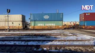BNSF EB double stack intermodal freight on the Thayer south subdivision ￼