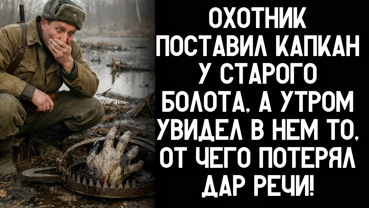 Охотник поставил капкан у старого болота, а утром увидел в нем то, от чего потерял дар речи!