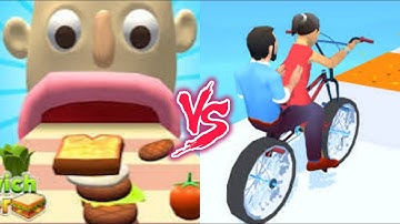 Sandwich Runner VS Couples Bike- All Levels SpeedRun Gameplay Android iOS Ep1