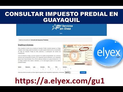 Comprobante de pago de impuesto predial de Guayaquil