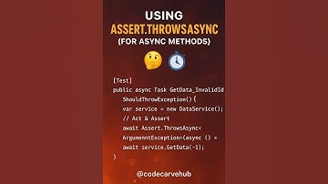 How to Handle Exceptions in C# Unit Testing | #CSharp #UnitTesting #NUnit #CodingTips #codecarvehub