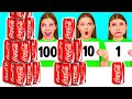 100 Lagen Voedsel Uitdaging | Grappige Situaties en Mislukt DaZaZa Challenge
