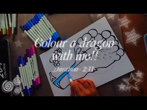P4: Colour a dragon with me!!🍇✨