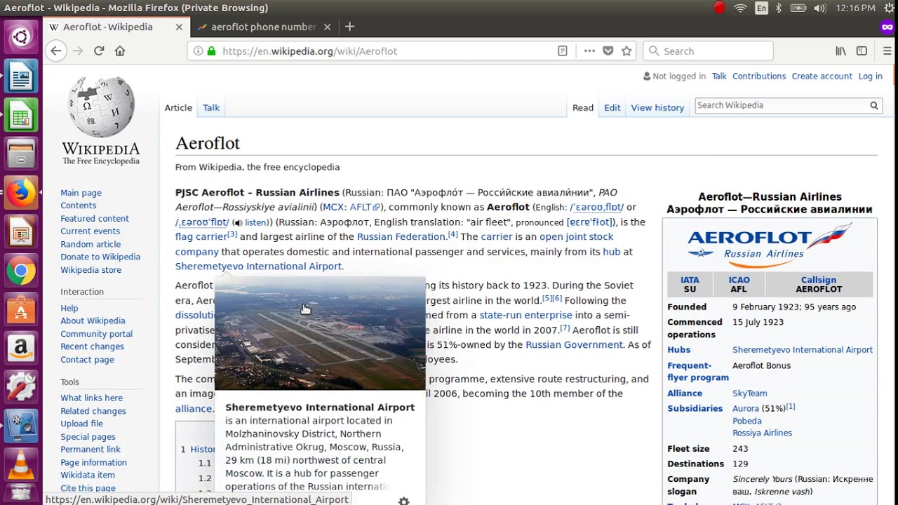 Aeroflot Airlines Phone Number 18882018499 for New York, Los