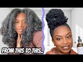 Quick & Easy High Bun on Thick Type 4 Natural Hair