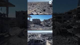 Drone footage captures completely destroyed Gaza neighborhood