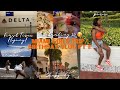 Vlog | Miami Girls Trip/Birthday Trip Pt 1 | First time flying, hotel tour, shopping + more