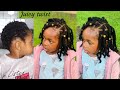 2 Ways to Achieve Super Juicy Twist on a KID WITH SHORT NATURAL HAIR/ Toddler, black kid hair style