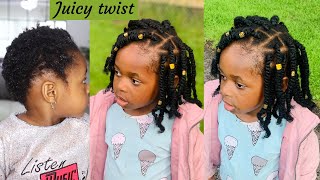 2 Ways to Achieve Super Juicy Twist on a KID WITH SHORT NATURAL HAIR/ Toddler, black kid hair style