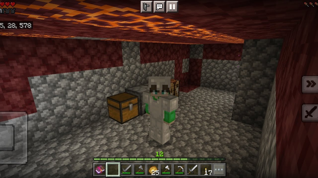 Building a nether base on Lifeboat