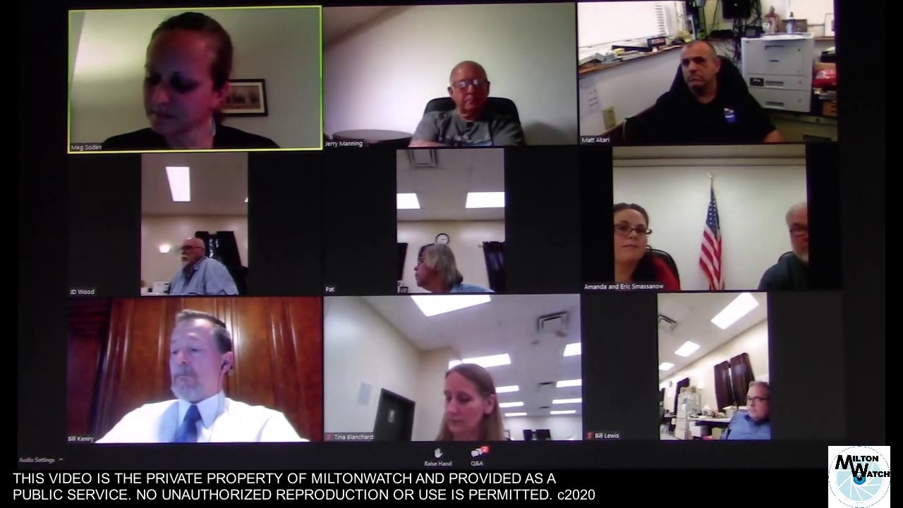 Town of Milton Zoning Board 642020 YouTube