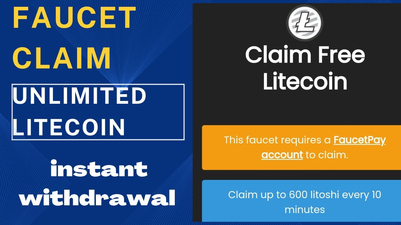 Litecoin faucet claim instant payout 2022 - Unlimited faucet claim -  #ltccoin - YouTube
