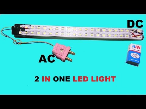 Haw To Make 2 In One LED Light AC+DC Homemade