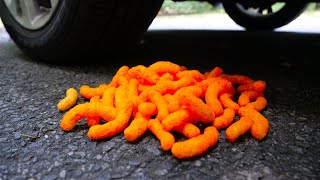 Crushing Crunchy & Soft Things by Car!  EXPERIMENT Cheetos vs Car