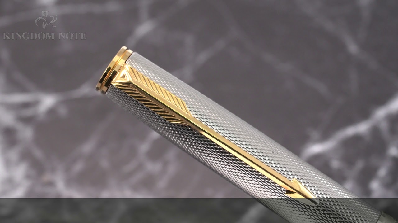 PARKER パーカー 万年筆 プリミア シルバー グレンドルジュ M - YouTube