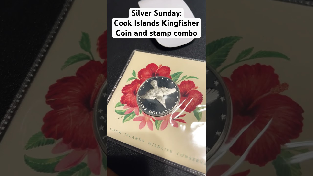 Silver Sunday: The Cook Islands 1976 Kingfisher Coin and Stamp First Day of Issue Set! #silver #coin