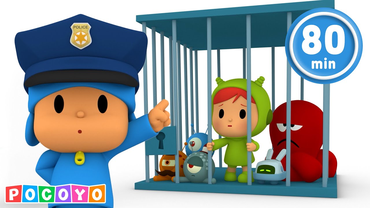 🚓 Pocoyo the POLICEMAN! 👮‍♂️ Let's Keep the Town Safe! (100 Mins) | Pocoyo English | Fun Careers