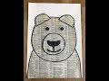 Медведь из газеты - аппликация для детей