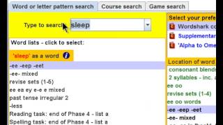 Wordshark 5: Using the 'search' box to find words screenshot 5