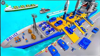 Police Car Transporter Games & police truck game| Police Car Transporter 3d Simulator gameplay screenshot 4