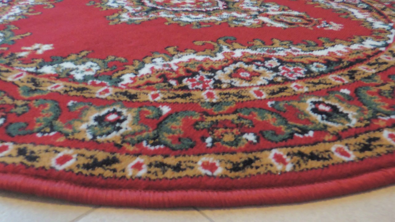 TAPIS ROND CLASSIQUE ROUGE - YouTube