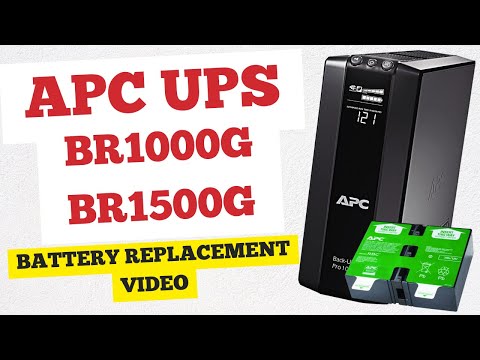 APC BR1000G BR1500G Backup UPS Battery Replacement Tutorial Video - YouTube