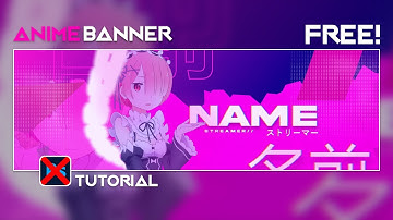 How To Make Anime Banner/Header for FREE In Pixlr (tutorial)