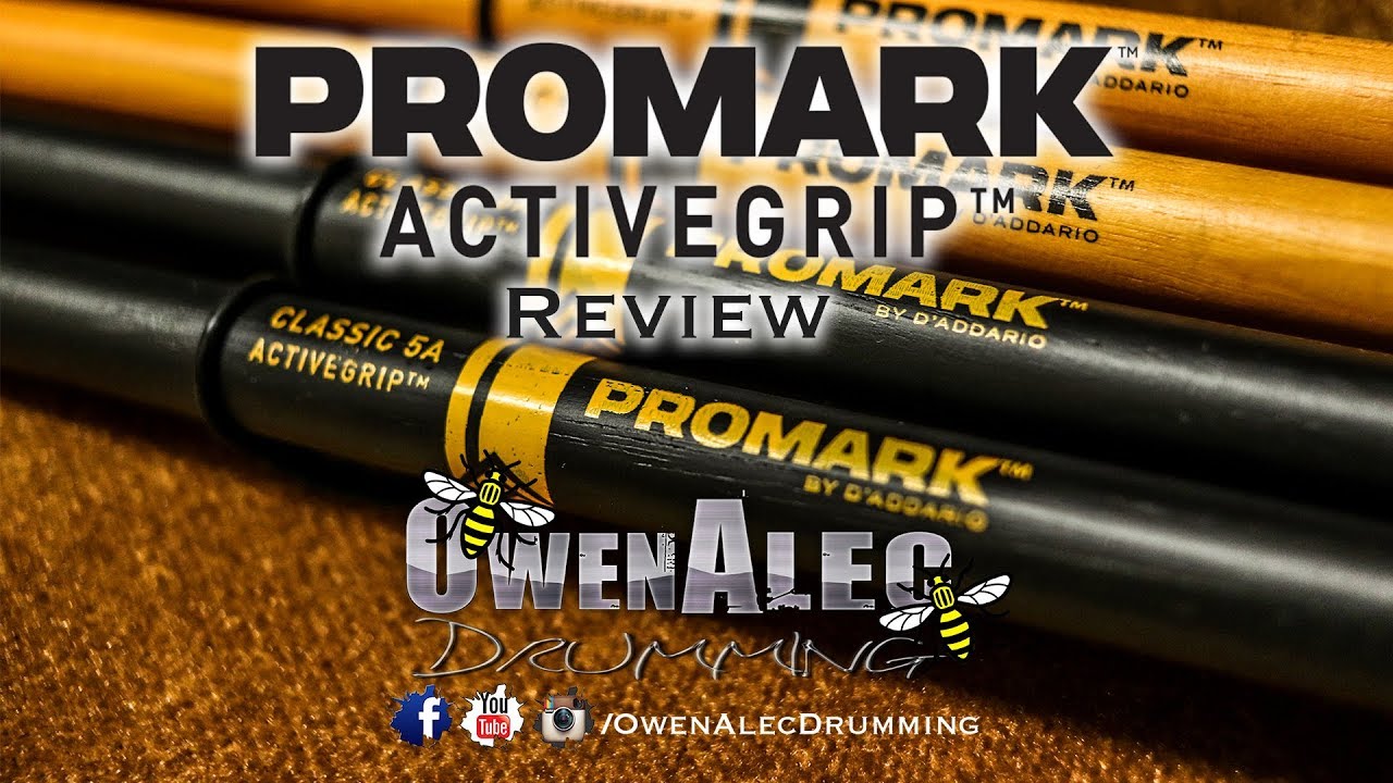 Promark ActiveGrip Drumsticks Rapture Review 8 (2018) YouTube