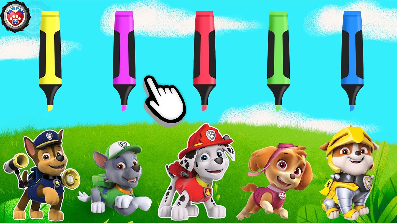 PAW Patrol | Match The Color (Yellow, Pink, Red, Green, Blue) #1 ...