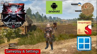 Witcher 3 on Android Gameplay: Winlator Bionic Ludashi v2.8.2 Performance Test SD8 GEN2