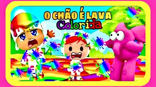 Pocoyo Em The Boo Boo Song O Chão É Lava Colorida The Ground Is Volcanonursery Rhymes Kids Songs