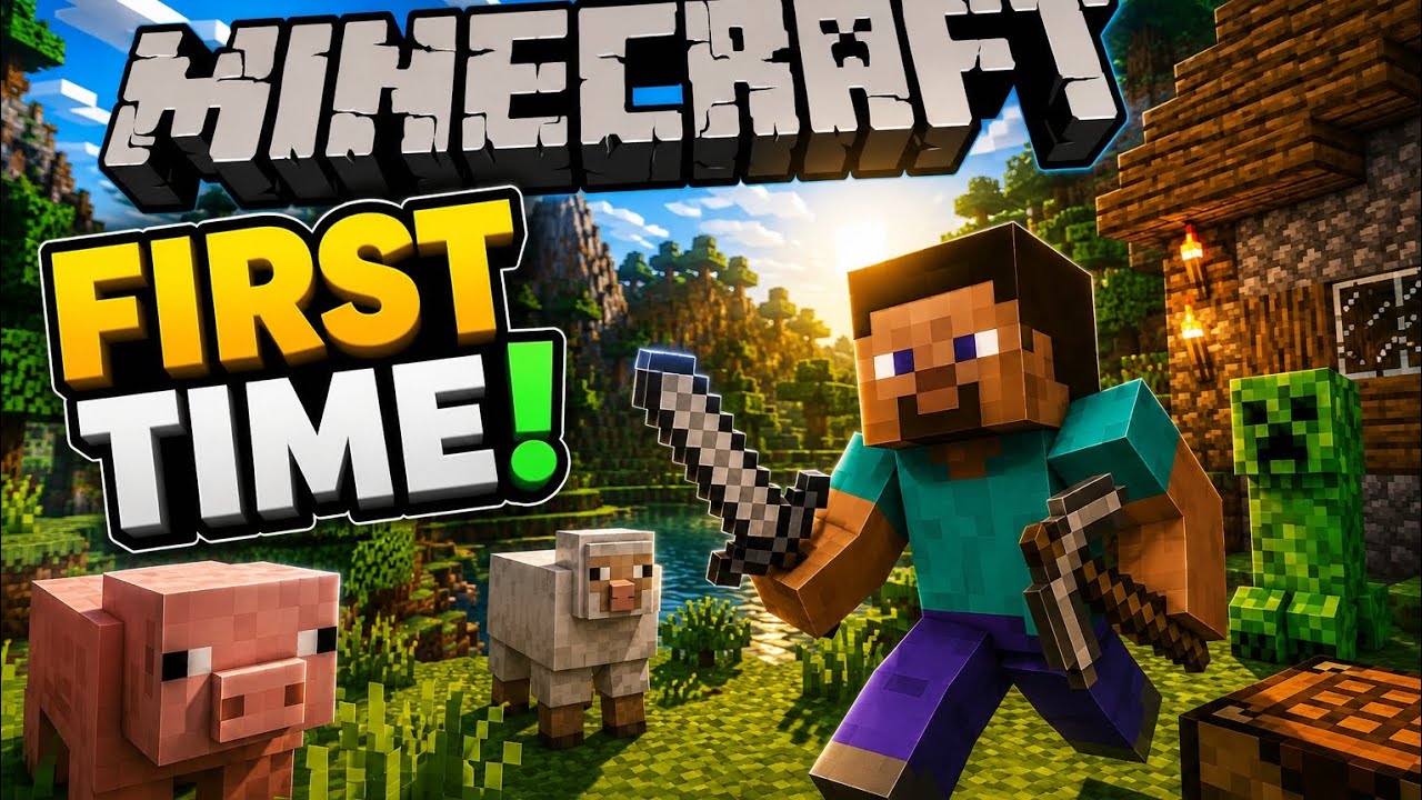 Playing Minecraft For The First Time 😜🤘 - YouTube