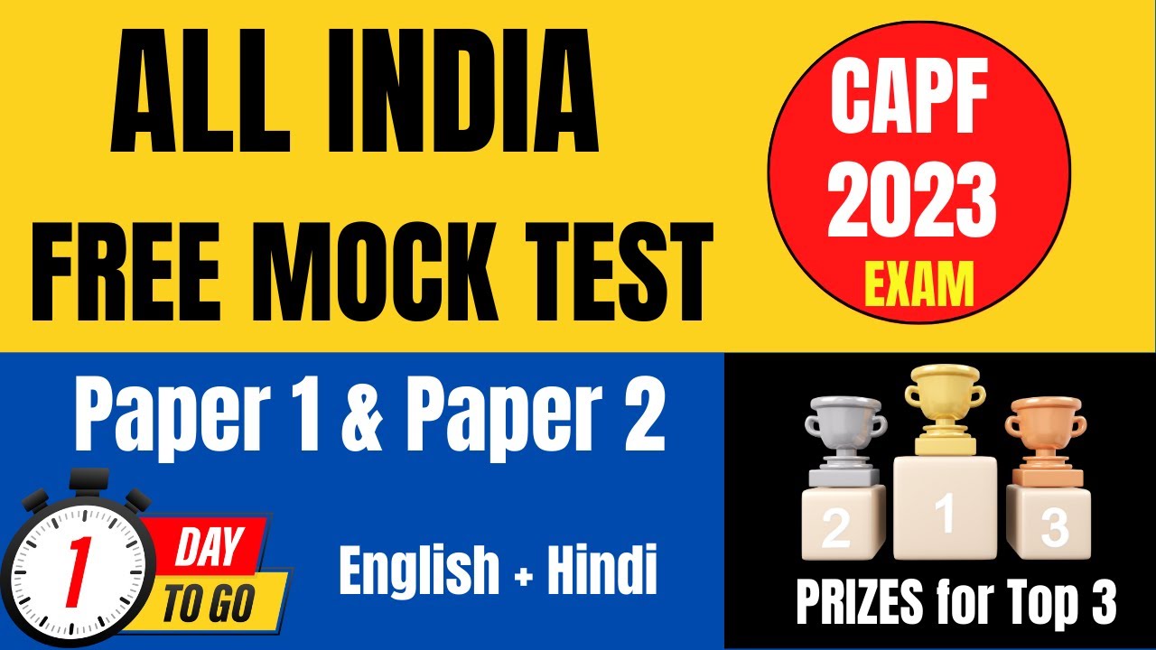 Free LIVE All India Mock Test for CAPF AC 2023 | 1 Day To Go | Download ...