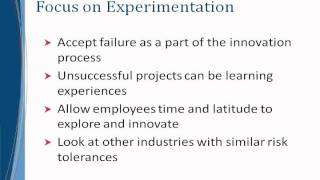 Accept Failure and Focus on Experimentation for Innovation - APQC