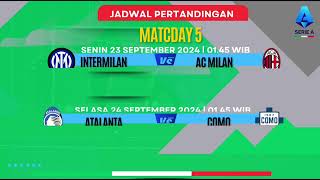 Jadwal  Lengkap Liga Italia Pekan 5: Siap-Siap untuk Big Match Seru!