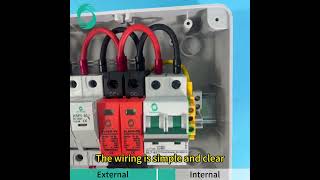 WSDB-PV2/2 2-in-2-out 500V DC combiner box WSHT-15 fuse circuit breaker and surge protection device